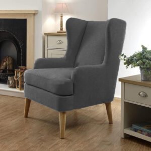 Karnak Century 1 Seater Fabric Sofa – Grey