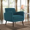 Karnak Aflavik 1 Seater Velvet Sofa – Blue