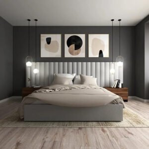 Karnak Amber upholstered wall panel bed Luxury Modern Bed Frame for Bedroom - Queen: 160 x 200cm