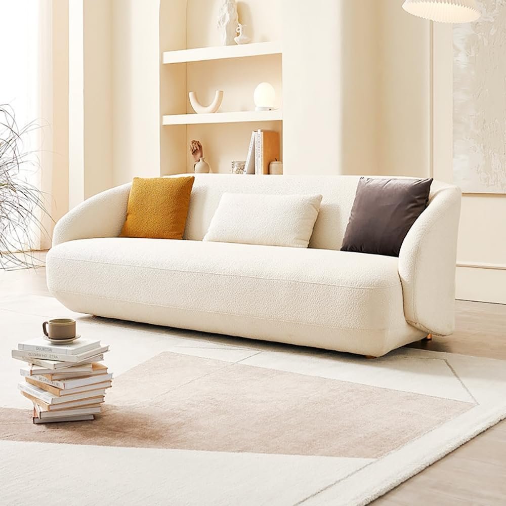 Karnak Bliza 3 Seater Velvet Sofa - Off-White - Image 3