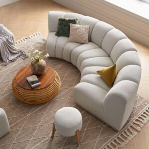 Karnak Agave 4-Seater Sectional Sofa Beige