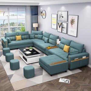 Karnak Kristel 7 Seater Sectional Sofa – Green
