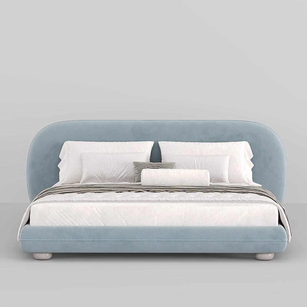 Karnak Collins Boucle Upholstery Bed - C.King (Mattress 200W x 200D) - Frame (255W x 240D x 98H), Greige - Image 3