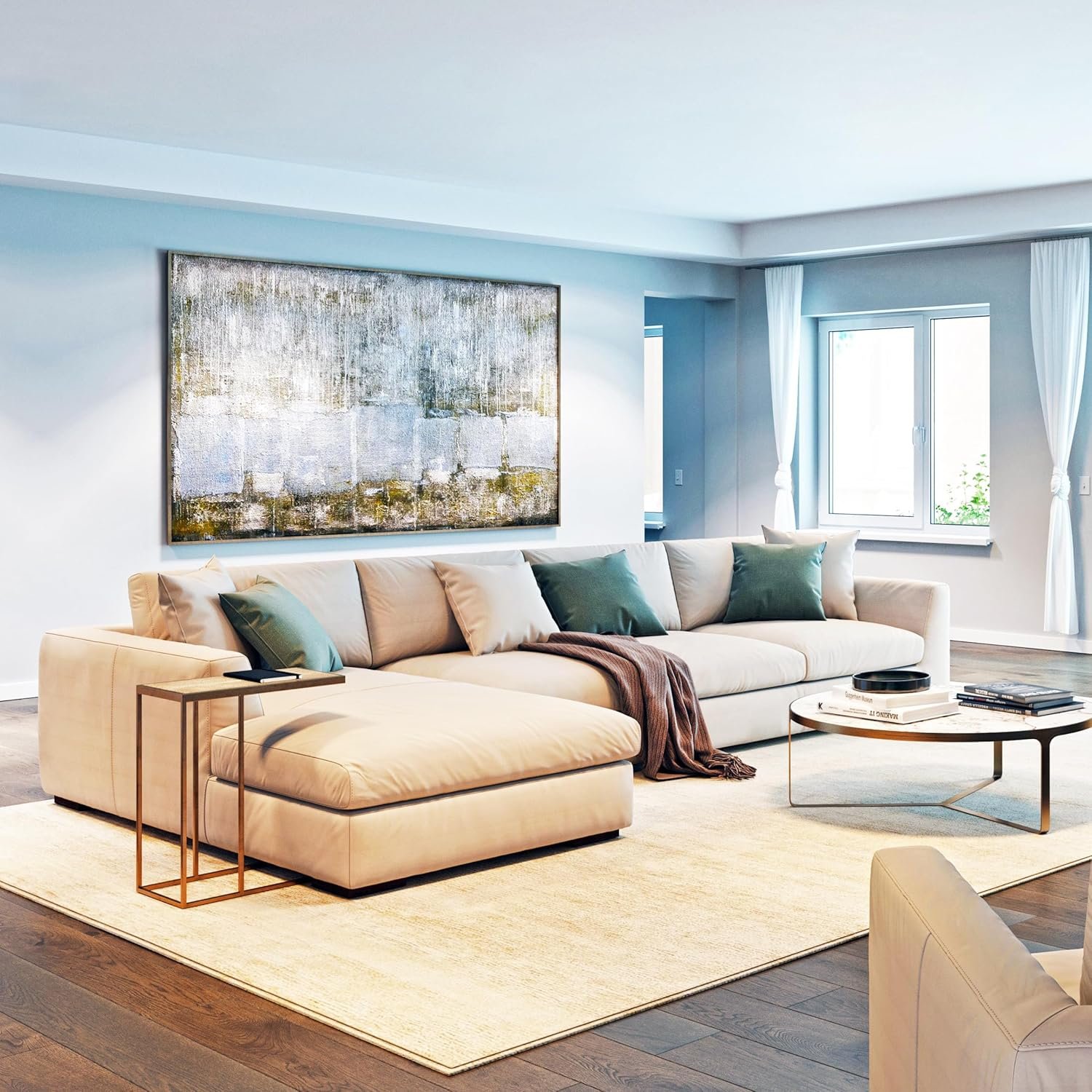 Karnak Vimle 4 Seater Sectional Sofa – Beige