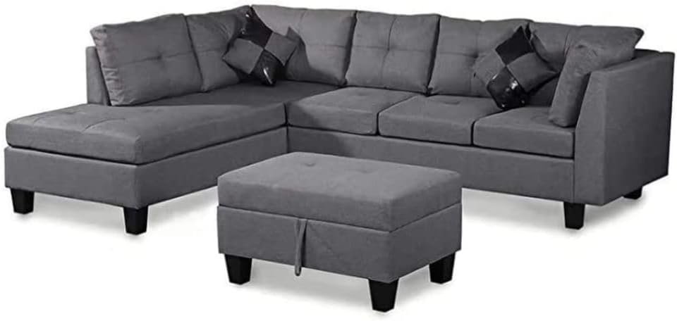 Karnak Catriona 5 Seater Sectional Sofa - Grey - Image 2
