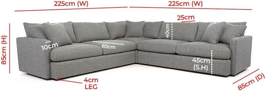 Karnak Queen 5-Seater Linen L-Shape Sofa - Image 2