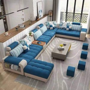 Karnak Lindsey 8 Seater Sectional Sofa – Blue