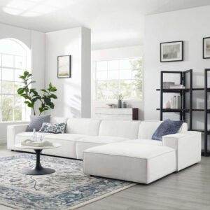 Karnak Boulevards 5 Seater Sectional Sofa – White