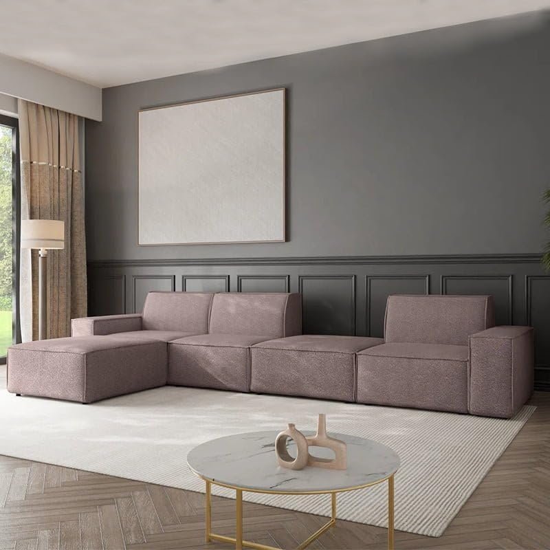 Karnak Hamilton 4-Seater Sectional Sofa Light Pink