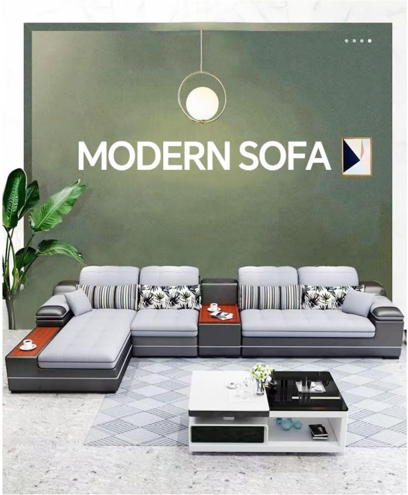 Karnak Kivik 4 Seater Sectional Sofa – Grey/Black - Image 3