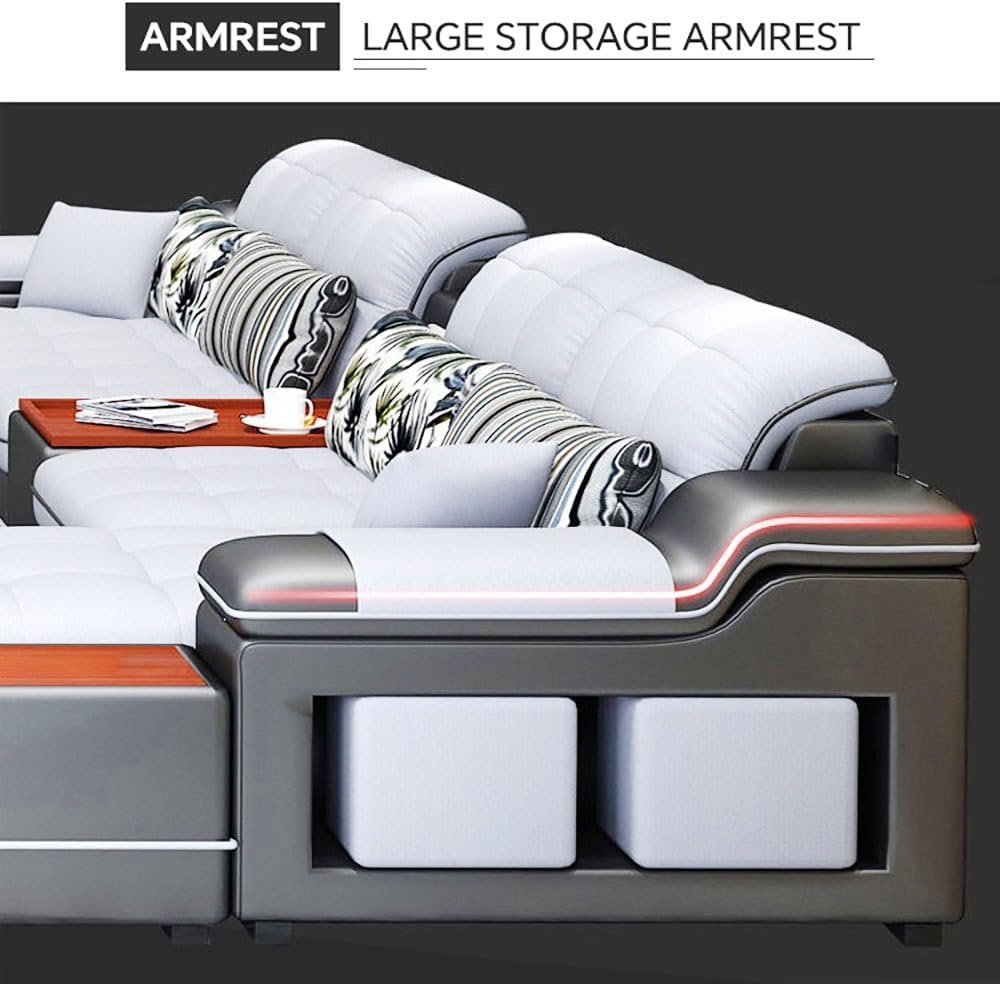 Karnak Kivik 4 Seater Sectional Sofa – Grey/Black - Image 5