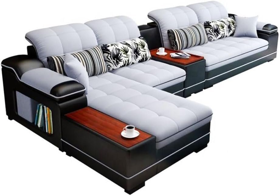 Karnak Kivik 4 Seater Sectional Sofa – Grey/Black - Image 7