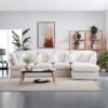 Karnak Eclipse 4 Seater L-Shape Polyester Sofa - White