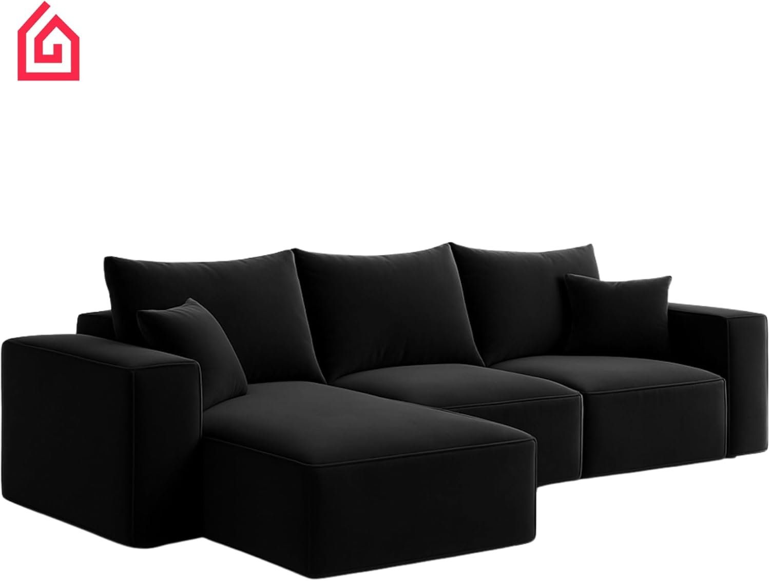 Karnak Rabia 3 Seater Sectional Sofa with Cushions | L-Shaped Sofa | Comfortable Living Room Furniture | Modern Balcony Sofa with Pillows (Camel Beige) - Image 44