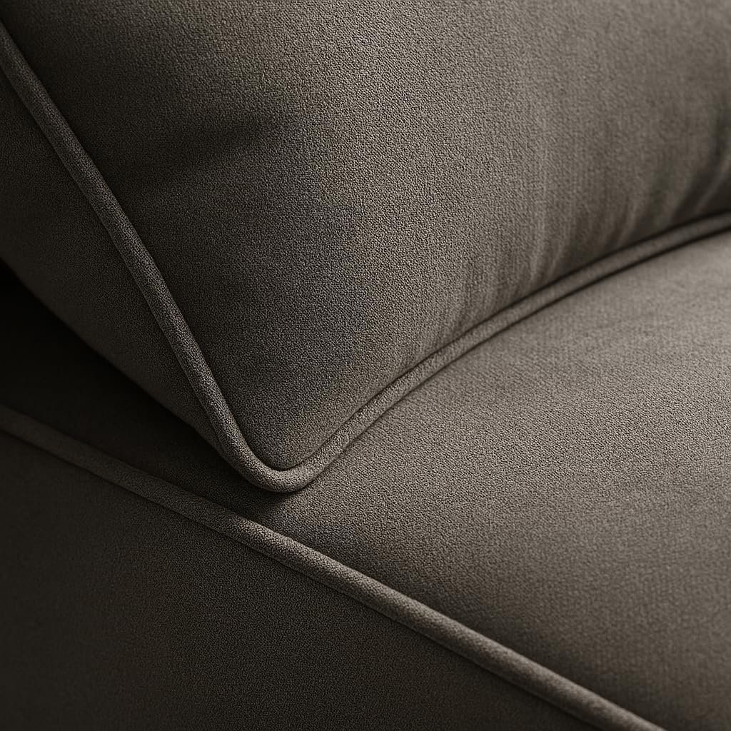 Karnak Rabia 3 Seater Sectional Sofa with Cushions | L-Shaped Sofa | Comfortable Living Room Furniture | Modern Balcony Sofa with Pillows (Camel Beige) - Image 62