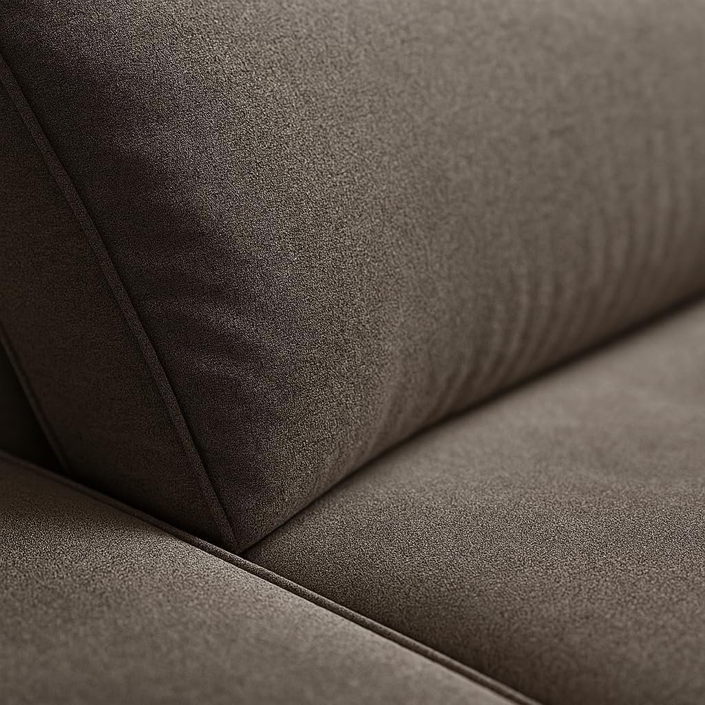 Karnak Rabia 3 Seater Sectional Sofa with Cushions | L-Shaped Sofa | Comfortable Living Room Furniture | Modern Balcony Sofa with Pillows (Camel Beige) - Image 63