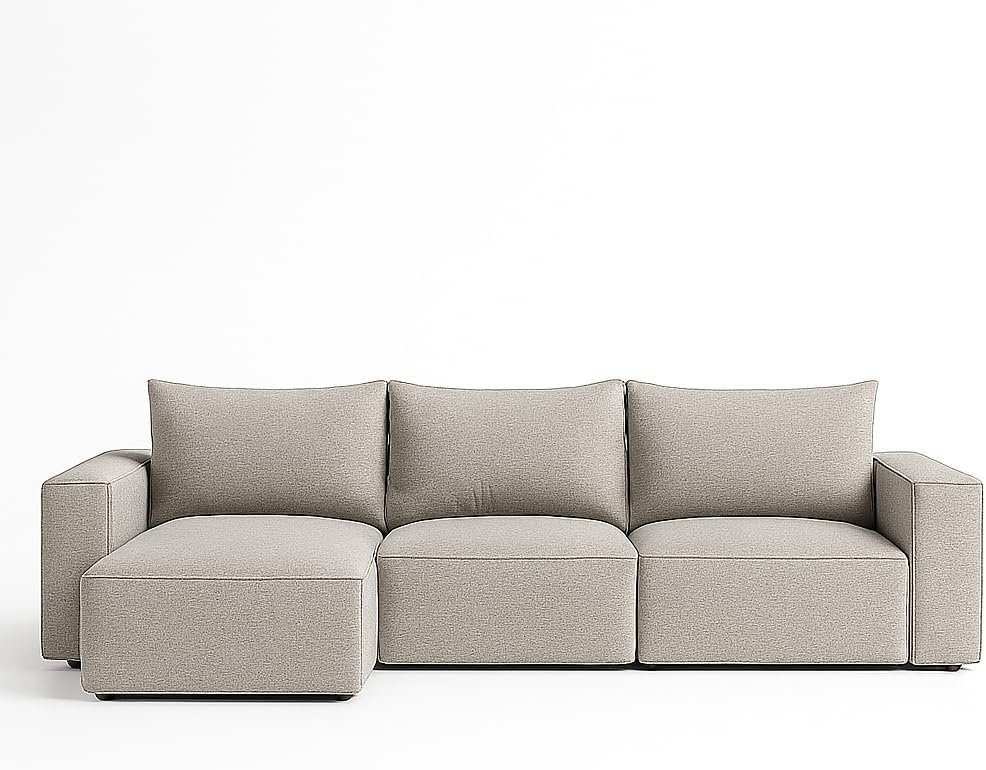 Karnak Rabia 3 Seater Sectional Sofa with Cushions | L-Shaped Sofa | Comfortable Living Room Furniture | Modern Balcony Sofa with Pillows (Camel Beige) - Image 64