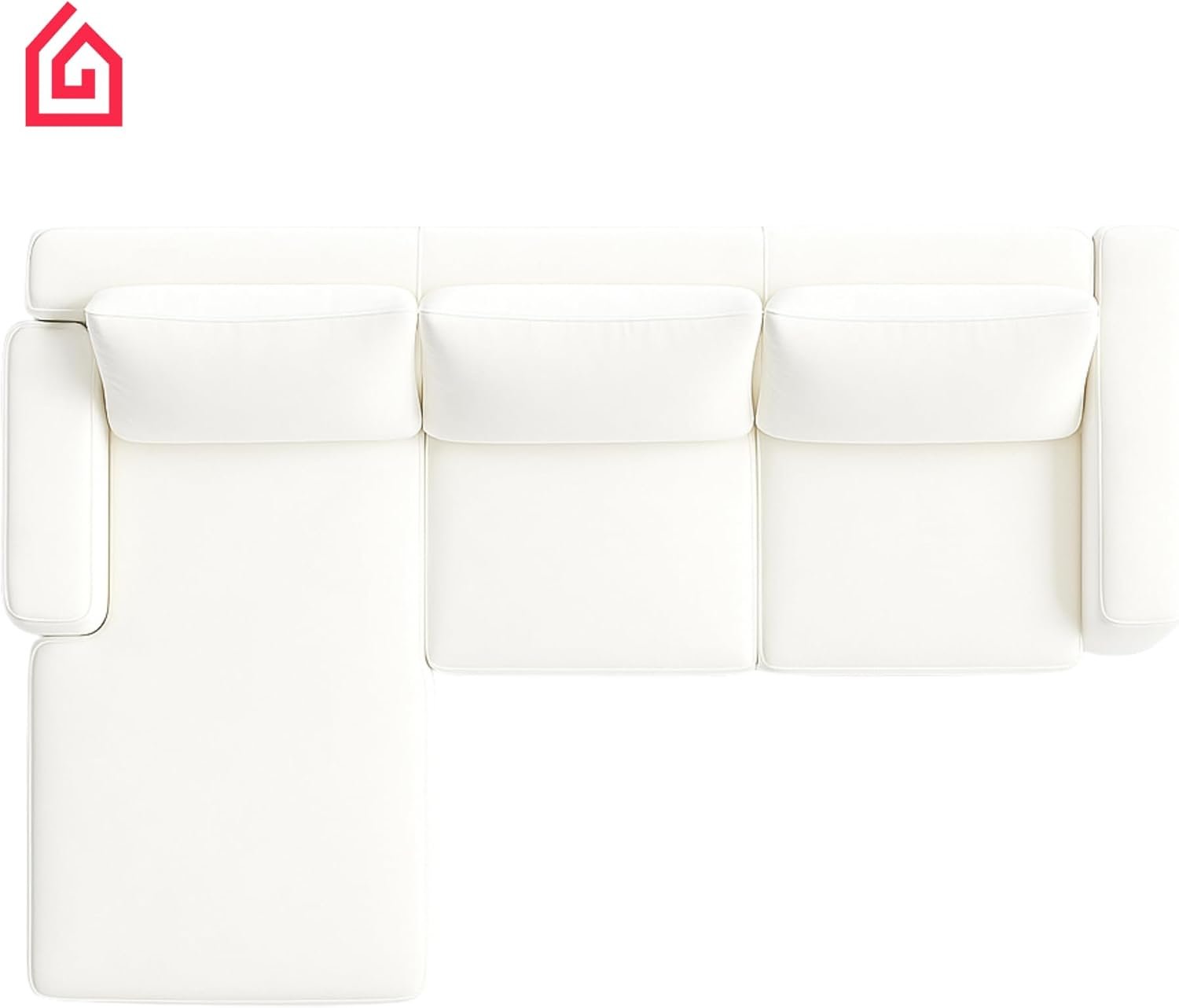 Karnak Rabia 3 Seater Sectional Sofa with Cushions | L-Shaped Sofa | Comfortable Living Room Furniture | Modern Balcony Sofa with Pillows (Light Grey) - Image 17