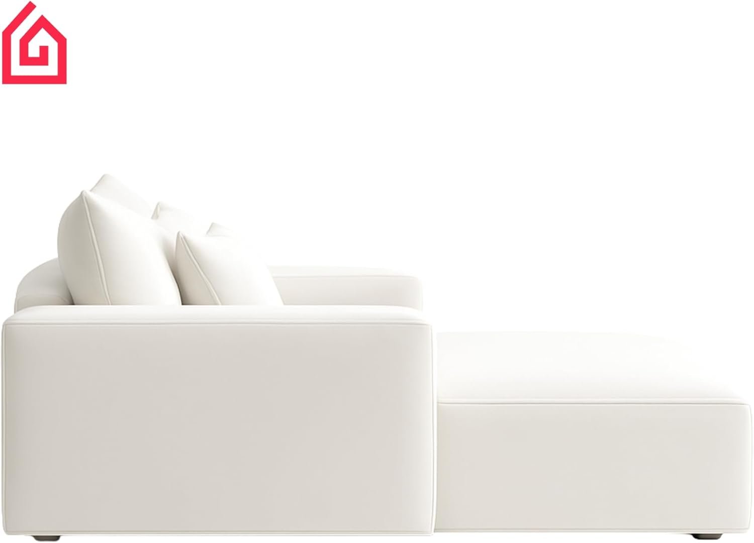 Karnak Rabia 3 Seater Sectional Sofa with Cushions | L-Shaped Sofa | Comfortable Living Room Furniture | Modern Balcony Sofa with Pillows (Light Grey) - Image 19