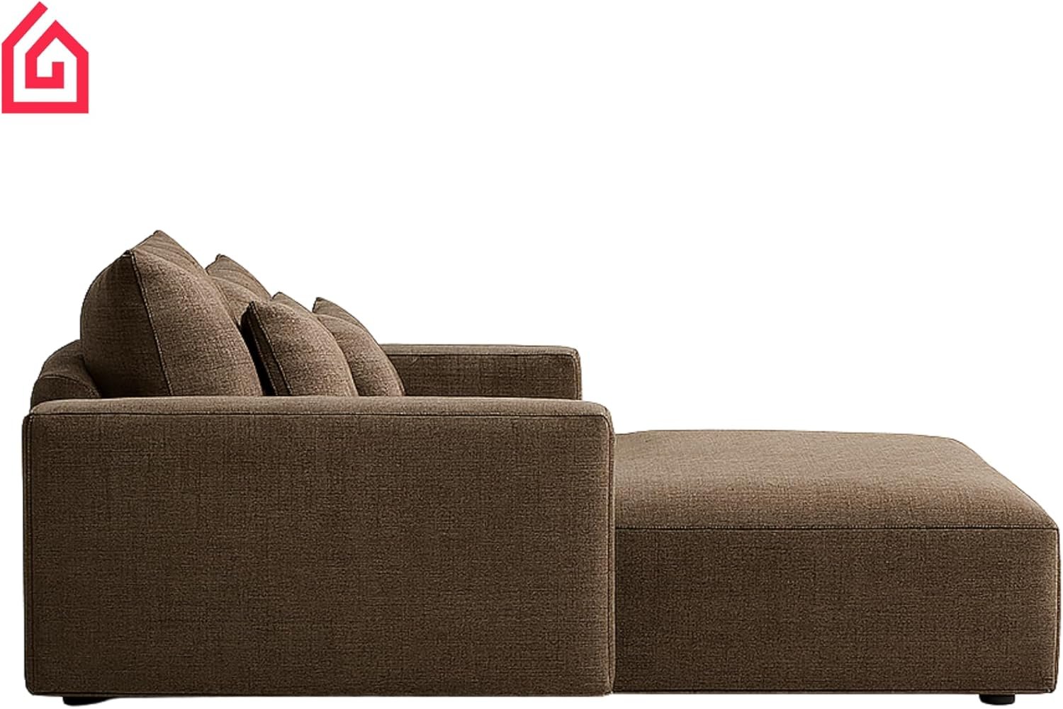 Karnak Rabia 3 Seater Sectional Sofa with Cushions | L-Shaped Sofa | Comfortable Living Room Furniture | Modern Balcony Sofa with Pillows (Light Grey) - Image 27