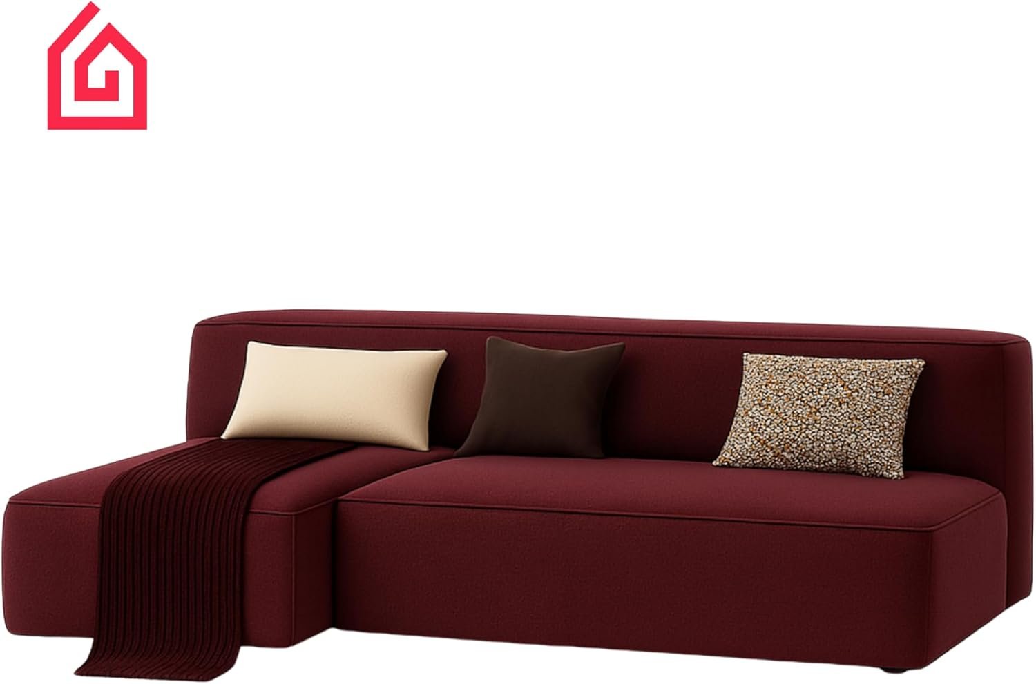 Karnak Chelsea L Shaped Sofa | Velvet Upholstery Contemporary Sofa | Convertible Sectional Sofa with Interchangeable Chaise, Modern Space-Saving Living Room Furniture (Black) - Image 9