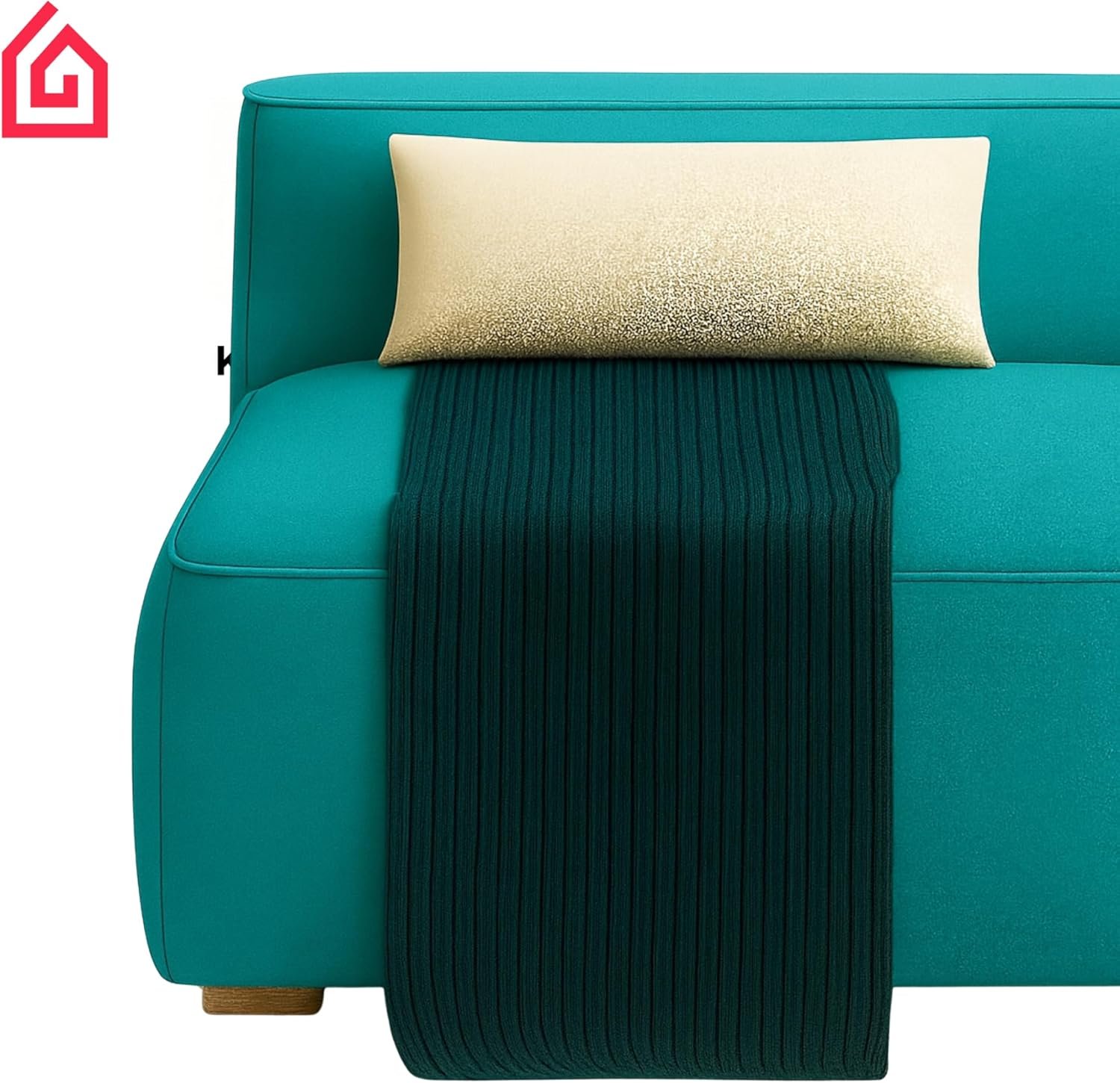 Karnak Chelsea L Shaped Sofa | Velvet Upholstery Contemporary Sofa | Convertible Sectional Sofa with Interchangeable Chaise, Modern Space-Saving Living Room Furniture (Black) - Image 20