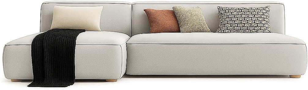 Karnak Chelsea L Shaped Sofa | Velvet Upholstery Contemporary Sofa | Convertible Sectional Sofa with Interchangeable Chaise, Modern Space-Saving Living Room Furniture (Black) - Image 21