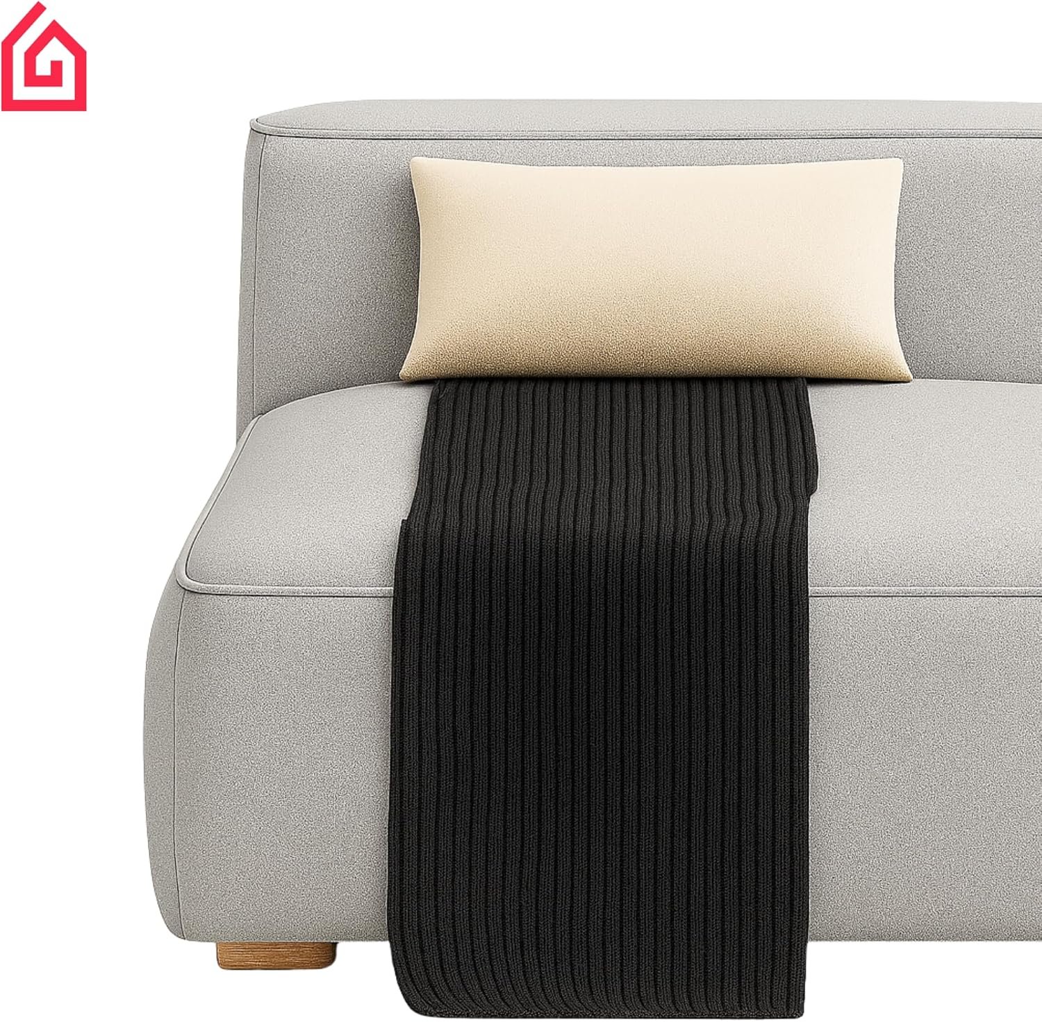 Karnak Chelsea L Shaped Sofa | Velvet Upholstery Contemporary Sofa | Convertible Sectional Sofa with Interchangeable Chaise, Modern Space-Saving Living Room Furniture (Black) - Image 24