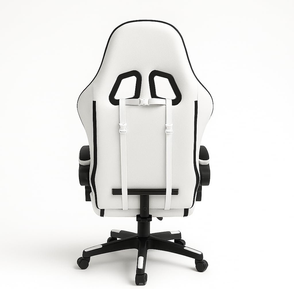 KARNAK Ergonomic Gamer Chair | High Back Gaming Chair with Retractable Footrest | Reclining Back, Adjustable Height, Neck & Lumbar Support | Office & Gaming Use (Red & Black) - Image 12