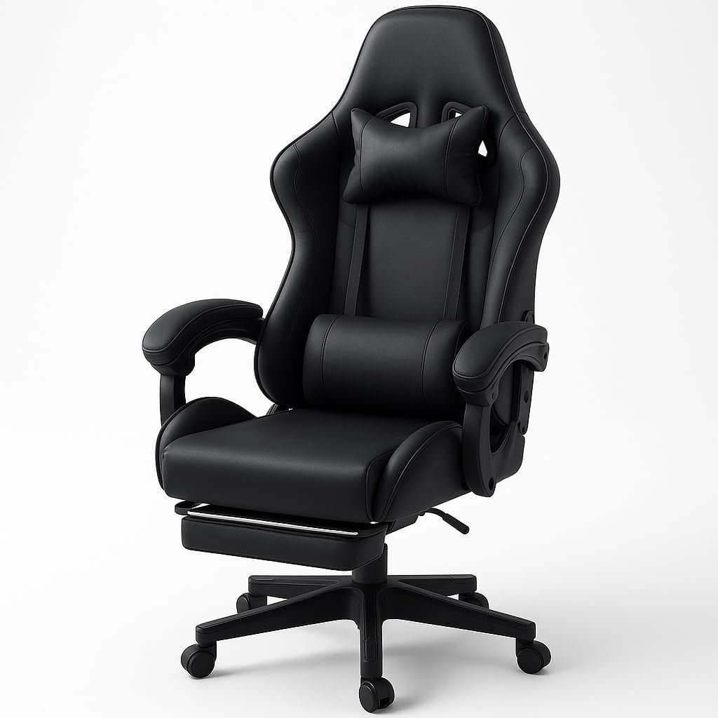 KARNAK Ergonomic Gamer Chair | High Back Gaming Chair with Retractable Footrest | Reclining Back, Adjustable Height, Neck & Lumbar Support | Office & Gaming Use (Red & Black) - Image 16