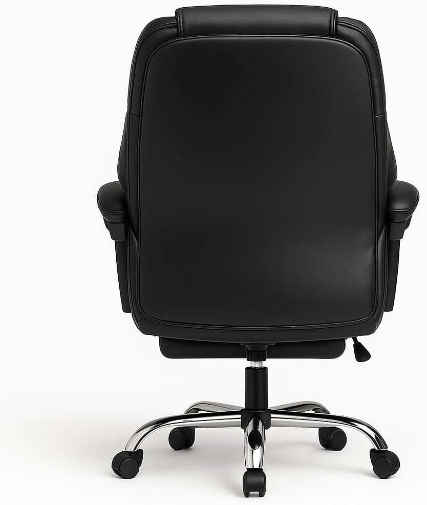 KARNAK Gaming Chair Pu Leather, High Back Swivel Chair Recliner with Lumbar Support | Adjustable Height, Silent Wheels, Diamond Stitch | Tilt Lock, Foam Padding, Chrome Base (Brown) - Image 21