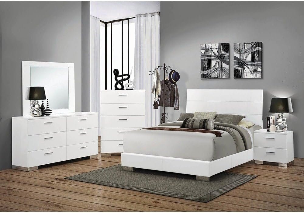 Supreme Simple & Elegant White Wood Bed - Customizable Design for UAE Bedrooms - Image 2