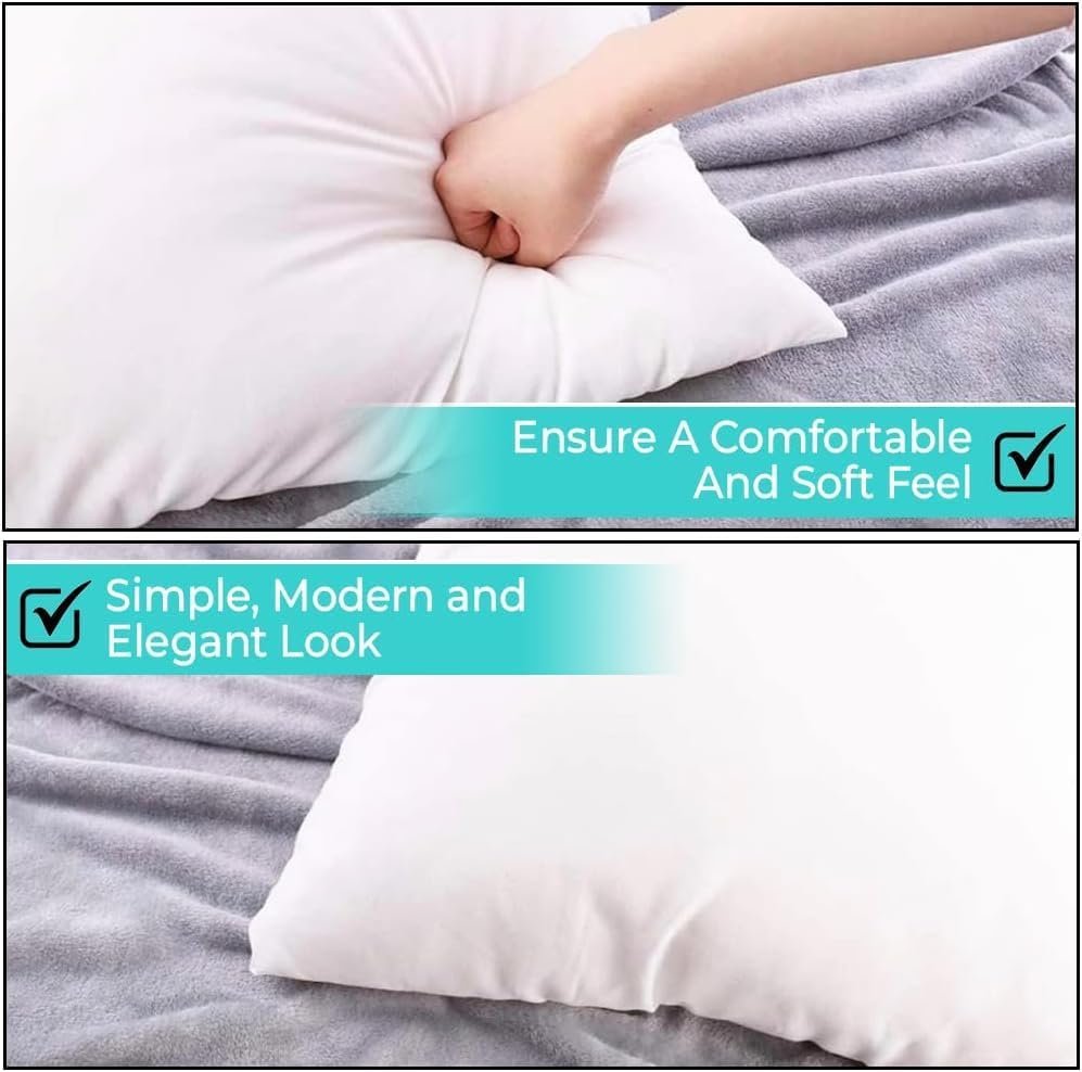 KUSTOMDECO Outlet Set of 8 – 100% Polyester Premium Quality Hotel Throw Cushion Inserts, Soft & Lightweight Decorative Pillow Fillers for Sofa, Couch, Bed, and Living Room Use (60x60 cm) - Image 6