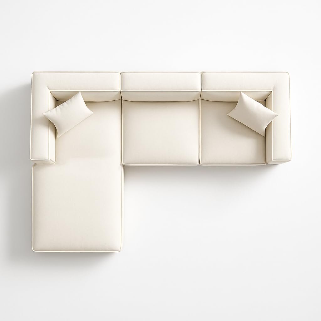 KUSTOMDECO Luxury Carol Corner Sofa 3 Seater L-Shape Velvet Sofa | Modern Arabic Furniture, Fabric Cushion Back | Wood & Metal Frame, Elegant Cotton Upholstery | Living room furniture (Blue) - Image 17