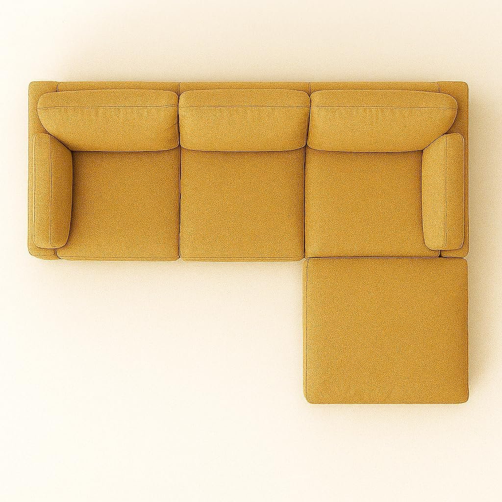 KUSTOMDECO Cloud Waterproof Sofa | Cotton Linen L-Shape Sectional Sofa for Living Room Furniture & Office | Premium Comfort and Modern Design | Kid & Pet Friendly (Feather, White) - Image 17