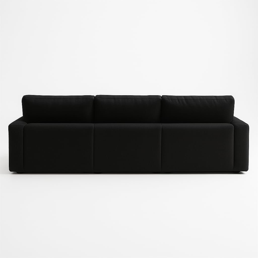 KUSTOMDECO Cloud Waterproof Sofa | Cotton Linen L-Shape Sectional Sofa for Living Room Furniture & Office | Premium Comfort and Modern Design | Kid & Pet Friendly (Cream) - Image 10