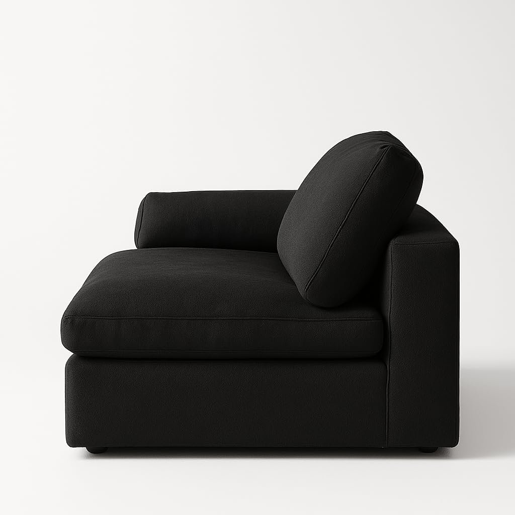 KUSTOMDECO Cloud Waterproof Sofa | Cotton Linen L-Shape Sectional Sofa for Living Room Furniture & Office | Premium Comfort and Modern Design | Kid & Pet Friendly (Cream) - Image 11
