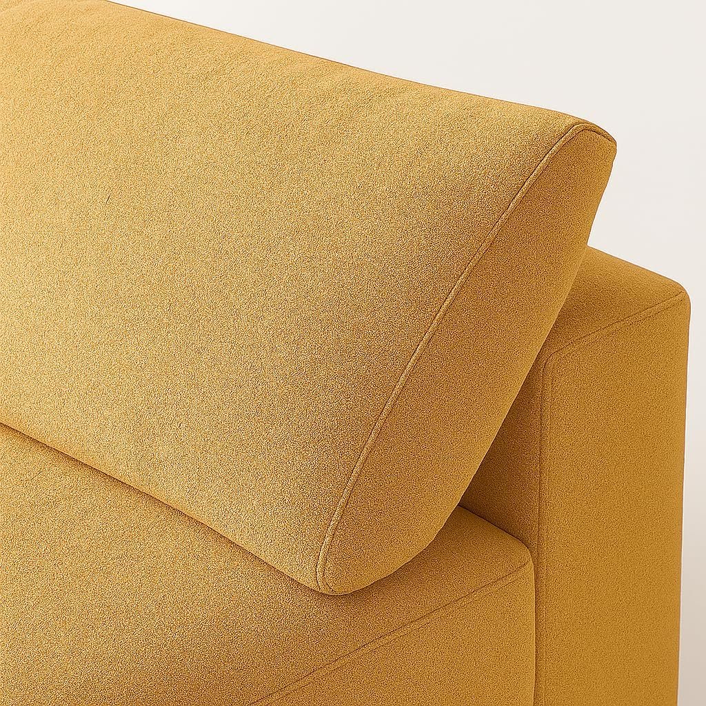 KUSTOMDECO Cloud Waterproof Sofa | Cotton Linen L-Shape Sectional Sofa for Living Room Furniture & Office | Premium Comfort and Modern Design | Kid & Pet Friendly (Cream) - Image 21