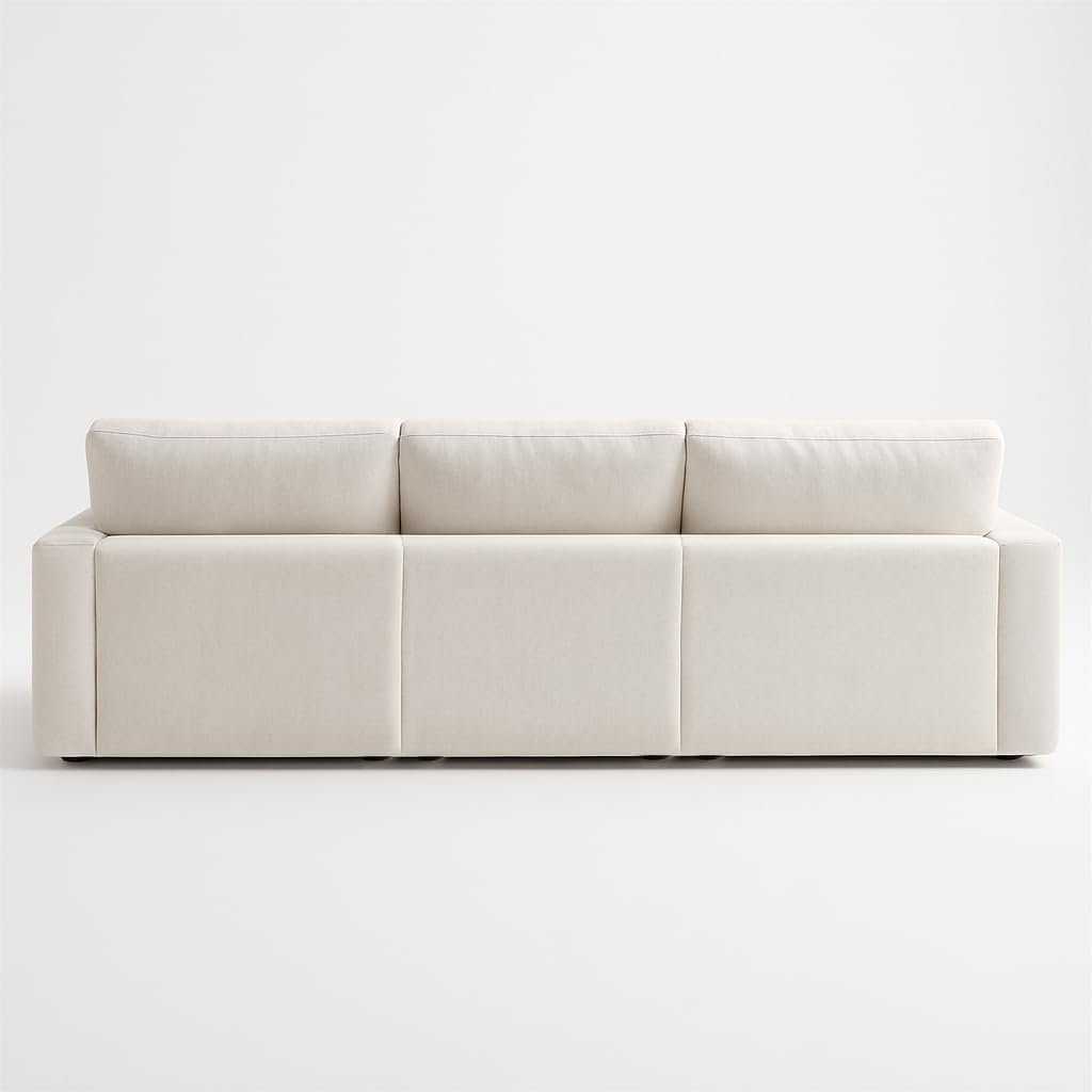 KUSTOMDECO Cloud Waterproof Sofa | Cotton Linen L-Shape Sectional Sofa for Living Room Furniture & Office | Premium Comfort and Modern Design | Kid & Pet Friendly (Cream) - Image 24