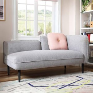 Cushioned Corner Unit Chaise Lounge - Elegant Upholstered Chaise Lounge Chair, Custom Design for Living or Bedroom