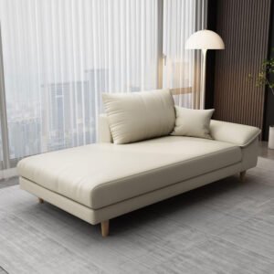 Cushioned Ergonomic Chaise Lounge - Elegant Upholstered Chaise Lounge Chair, Custom Design for Living or Bedroom