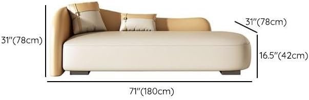 Curved Back Cushioned Chaise Lounge - Elegant Upholstered Chaise Lounge Chair, Custom Design for Living or Bedroom - Image 2