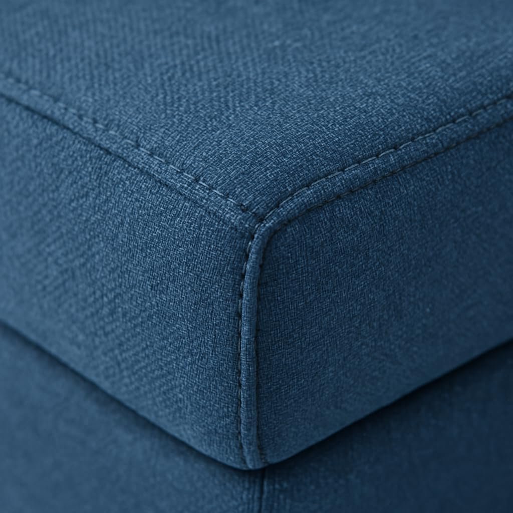 Hunter 3-Seater L-Shaped Sofa Cum Bed with Storage | Convertible Fabric Corner Couch for Living Room Furniture | Cushion Back | Track Arms & Metal Frame | Blue (Gray) - Image 29