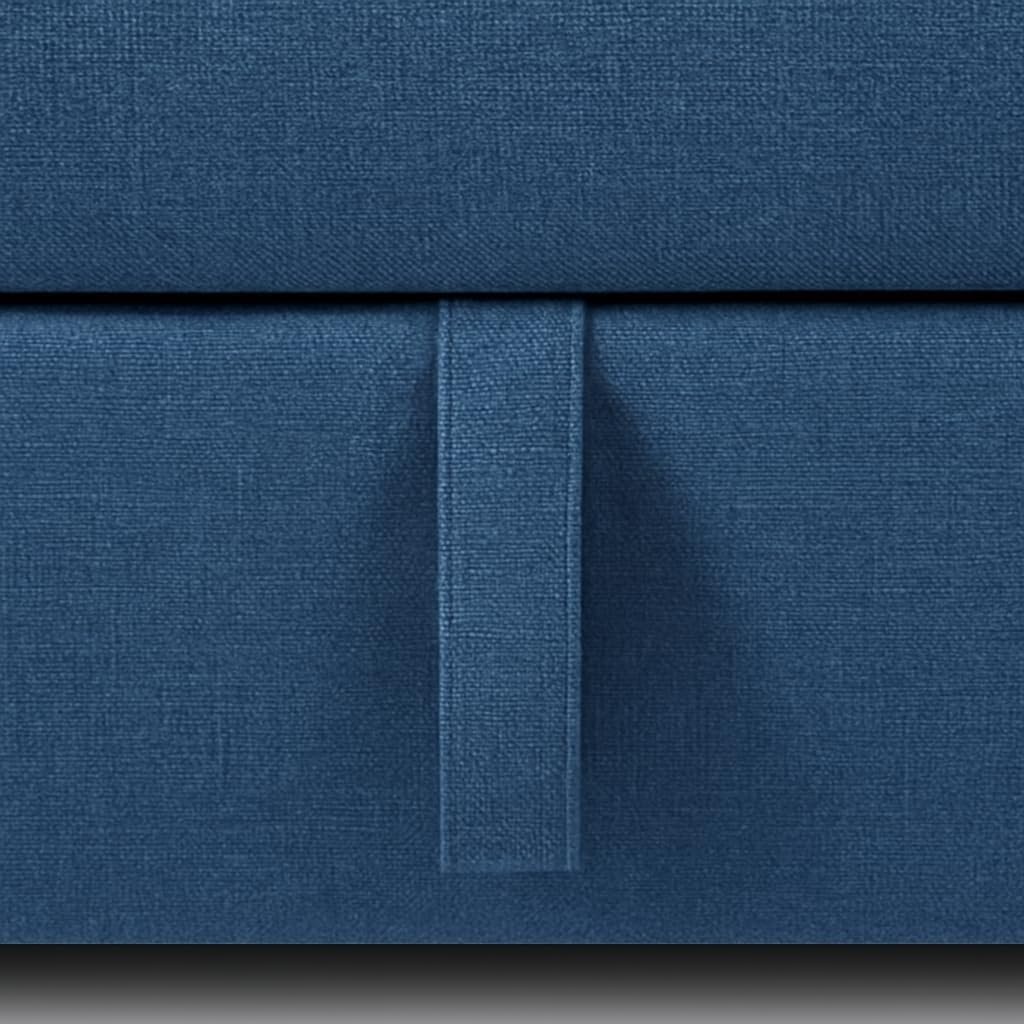 Hunter 3-Seater L-Shaped Sofa Cum Bed with Storage | Convertible Fabric Corner Couch for Living Room Furniture | Cushion Back | Track Arms & Metal Frame | Blue (Gray) - Image 30