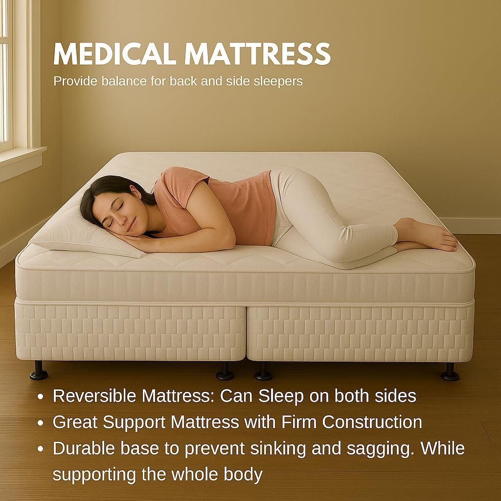 KUSTOMDECO Orthomedical Mattress Medium Firm Foam – Medical Grade Support | Pressure Relief | Motion Isolation, 2-Year Warranty for 14cm Thick Size Double - 140 x 190cm - Image 5