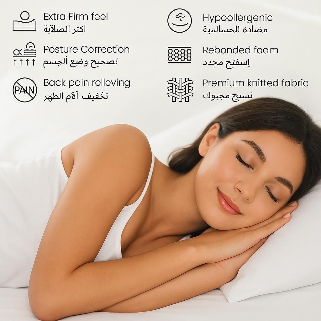 KUSTOMDECO Orthomedical Premium Mattress – Extra Firm Medical-Grade Foam for Superior Back Support | Pressure Relief, Motion Isolation, 2-Year Warranty for 15cm Thick Size Queen - 150 x 200 cm - Image 6