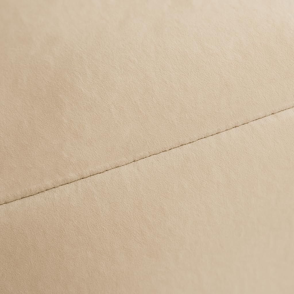 KUSTOMDECO Luxury Velvet Sectional Sofa Set | Beige Overstuffed L-Shaped Sofa Set Modular Cloud-Shaped Corner Sofa with Footstool Living Room Furniture (L Shape Left Only) - Image 7