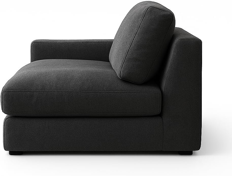 KUSTOMDECO Plain Corner Sofa L Shape | Linen Sectional Sofa for Living Room, Modern Upholstered Couch | Space-Saving Design | Left or Right Facing (Dark Beige) - Image 24