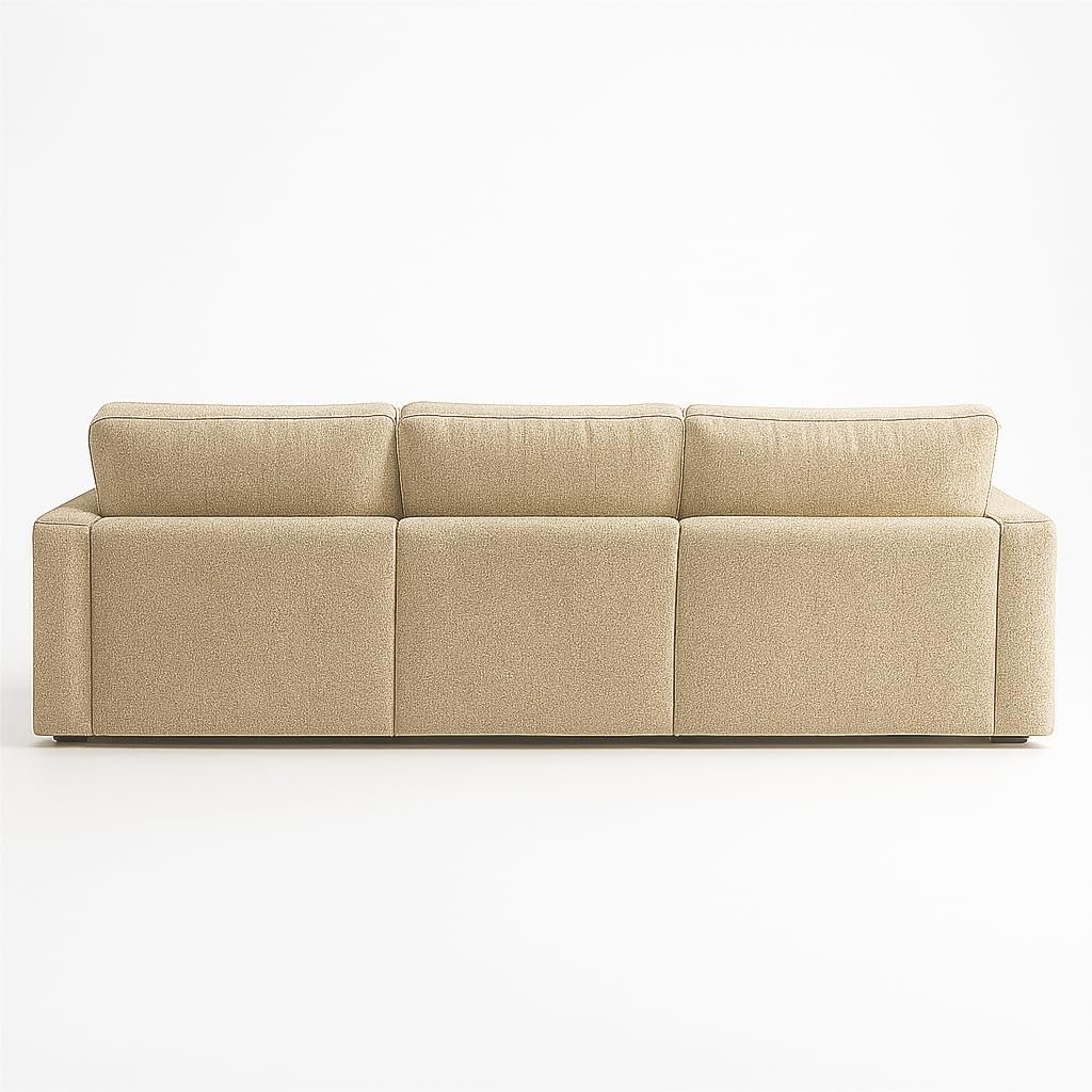 KUSTOMDECO Plain Corner Sofa L Shape | Linen Sectional Sofa for Living Room, Modern Upholstered Couch | Space-Saving Design | Left or Right Facing (Light Grey) - Image 13