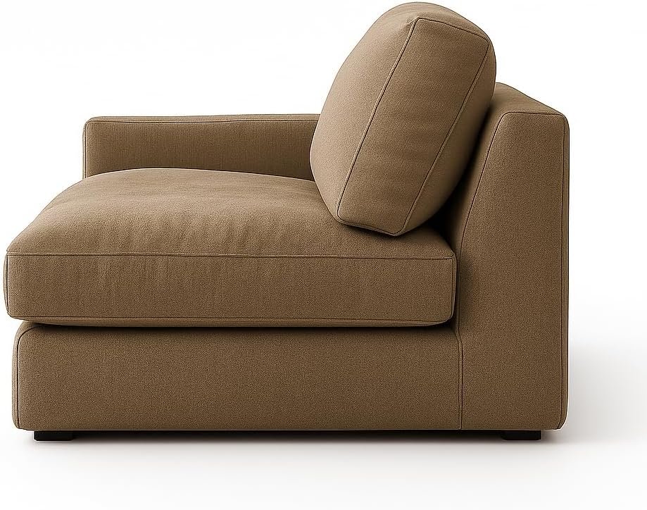 KUSTOMDECO Plain Corner Sofa L Shape | Linen Sectional Sofa for Living Room, Modern Upholstered Couch | Space-Saving Design | Left or Right Facing (Light Grey) - Image 40